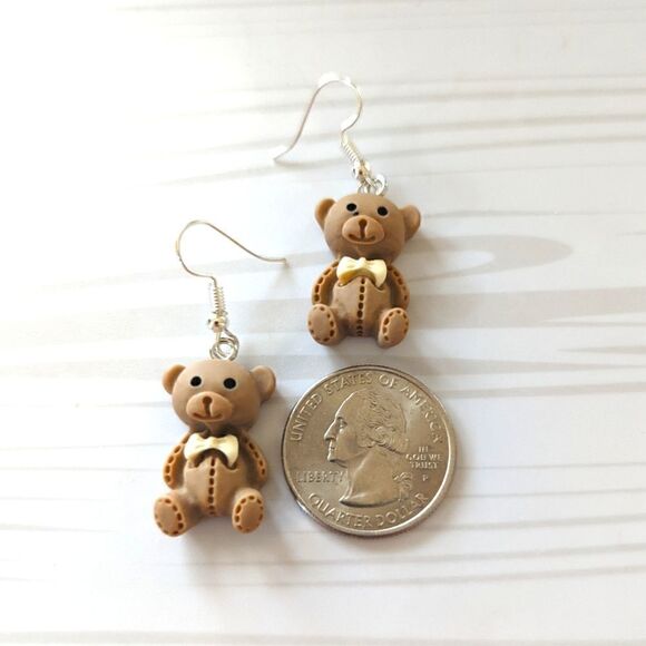 Teddy Bear Earrings  - Picture 3 of 6
